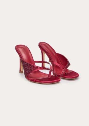 MULES ROUGE À TALON